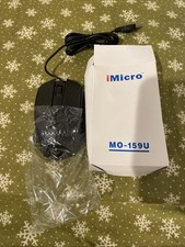 iMicro MO-159U Wired USB Optical Ergonomic Scrolling Computer Mouse NEW IN BOX