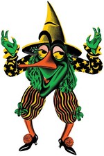 Vintage Halloween Jointed Witch Goblin of Size 34" - Beistle
