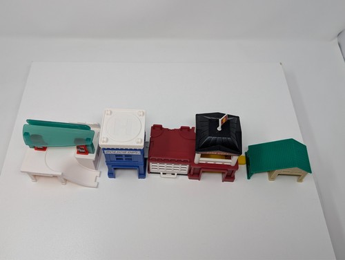 4x Battat DRIVEN Pocket Build-A-City Buildings: House, Fire, Police, Gas Station - Afbeelding 7 van 13