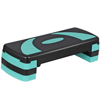 31'' Aerobic Exercise Step w/ 4  6  8  Adjustable Aerobic Stepper w/Risers Green