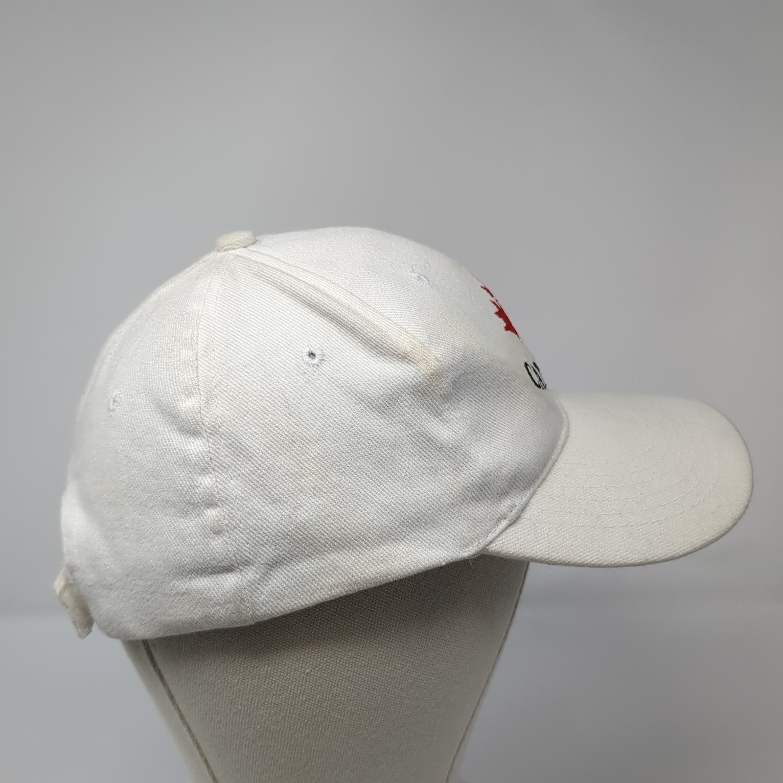 Canada Maple Leaf Strapback Hat White One Size Ad… - image 5
