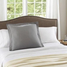 Better Homes NIP Gray  100% Cotton Euro Size Pillow Sham