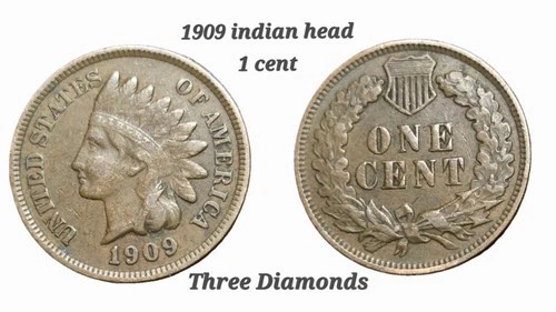 1909 Indian Head Cent NICE  XF Penny Full Liberty 3+ Diamonds