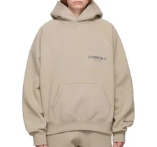 Fear of God Essentials Pullover Hoodie FW21 String/Tan - Size M - Authentic