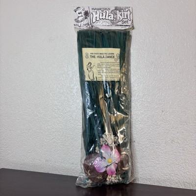 Vintage Hawaiian Hula Skirt Set For Children 6-9 Size 20 x14 