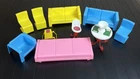 1970s Mattel Barbie Mod Townhouse Furniture Yellow/Blue Replacement Living Room