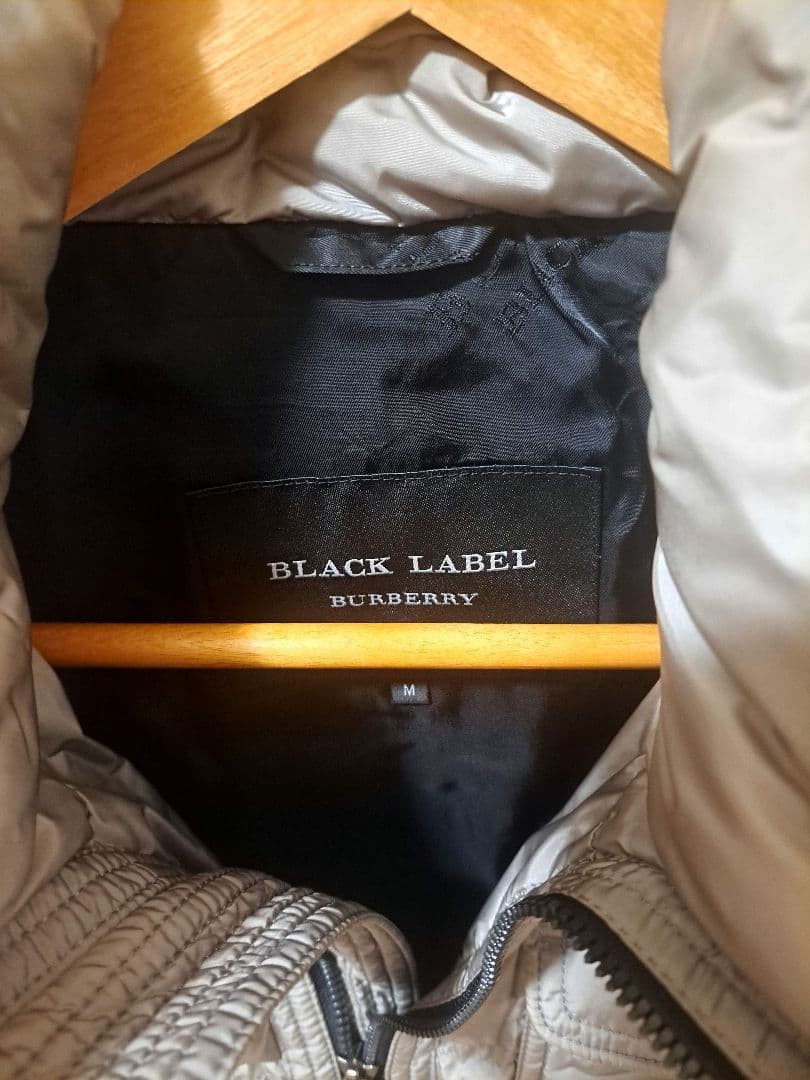 BURBERRY BLACK LABEL Down Jacket Size M Silver Gray From Japan thumbnail 3