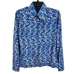 Hobby Horse Limited Edition Glitter Swirl Western Show Shirt Medium Full Zip