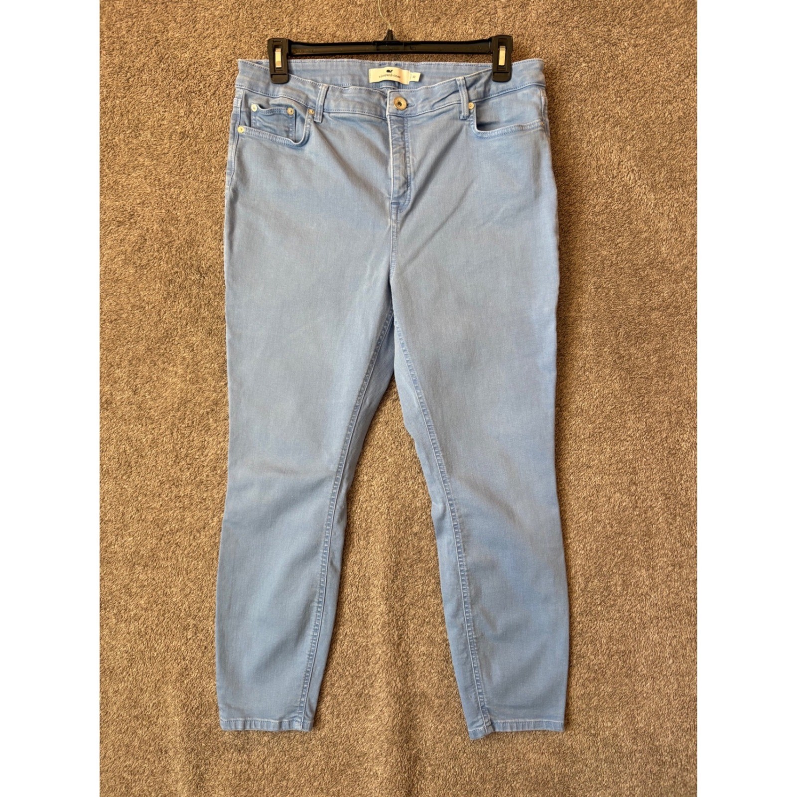 Vineyard Vines Womens High Rise Skinny Jeans Periwinkle Blue Size 33