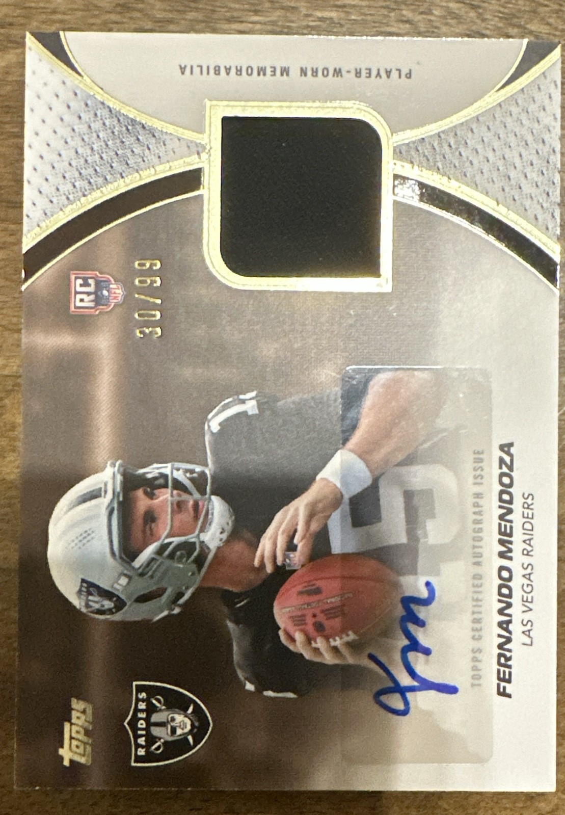 2026 Topps Fernando Mendoza RPA 30/99