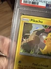 2019 POKEMON SM BLACK STAR PROMO #SM234 PIKACHU-HOLO PSA 9 With Swirl!