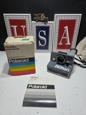 Working Vintage 80s Polaroid The Button Instant Land Camera Photography Booklet