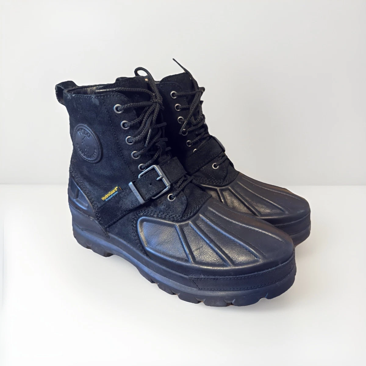 Polo Ralph Lauren Leather Upper Black Boots for Men | eBay