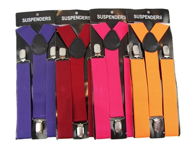 Mens Wide Suspenders Braces Elastic Strong Adjustable Wedding Party 100Cms