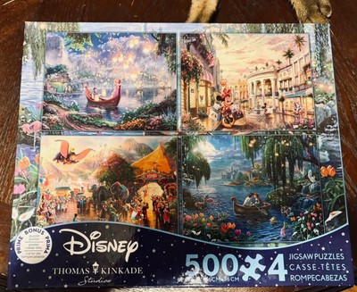 Thomas Kinkade DISNEY MULTIPACK 4 In 1 Puzzles 500 Pieces Made In USA