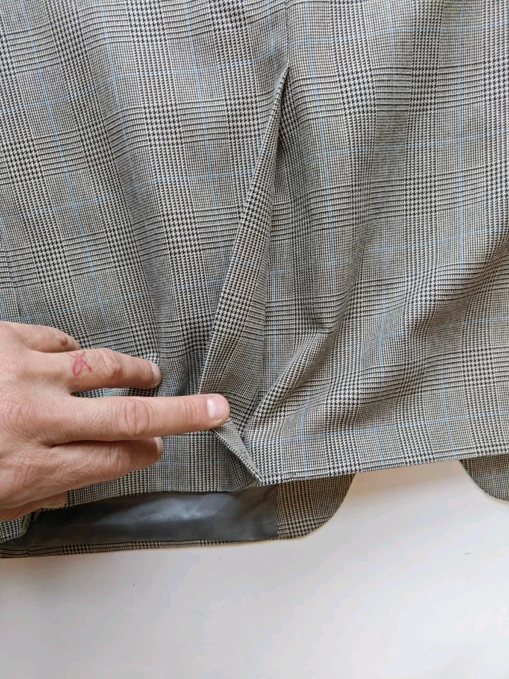 🇺🇲 Chaps Men's 44 L Two Buttons Sports Coat Multicolor Glen Plaid - Image 4 of 4