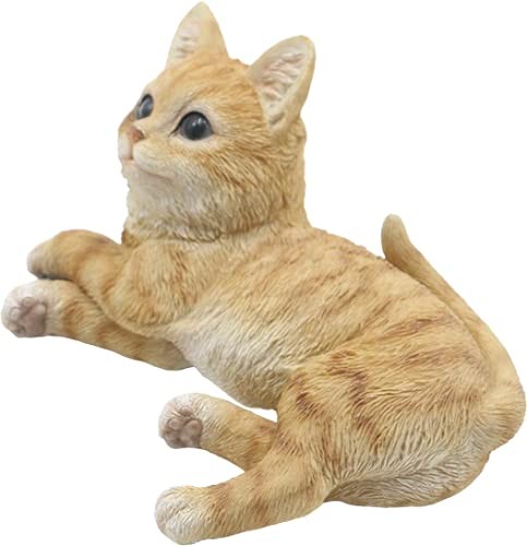 Sculpture en polyrésine décorative de chat de jardin résistant aux UV 28cm