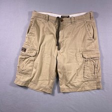 Vintage Abercrombie Fitch Cargo Shorts Mens 36 Beige Drawstring Baggy Y2K Army