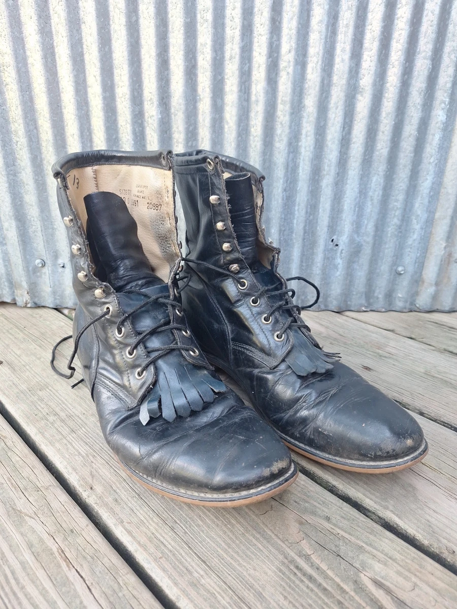 Justin Boots Black Lace Up Boots for Men for Sale | Shop New  display picture 3