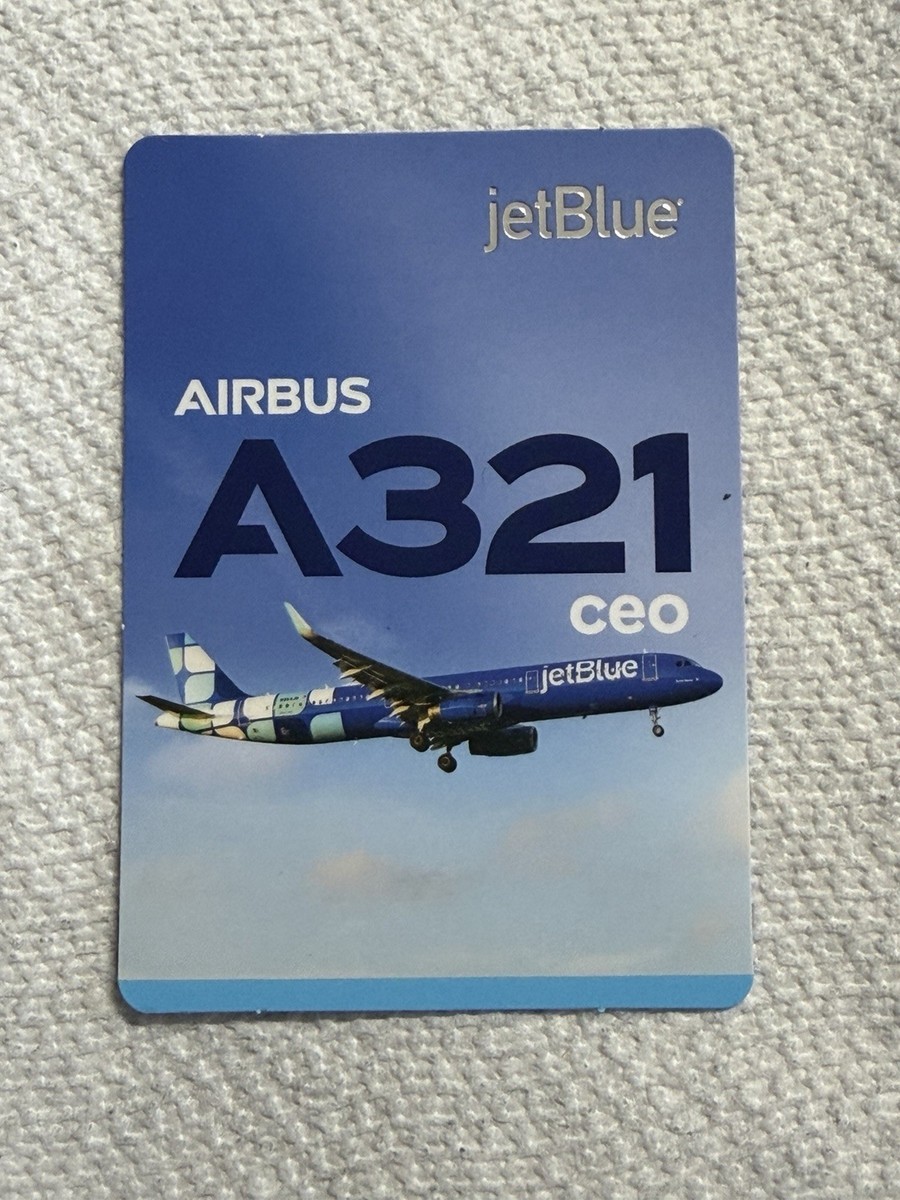 JetBlue A321CEO light blue bottom Rare Pilot Trading Card | eBay