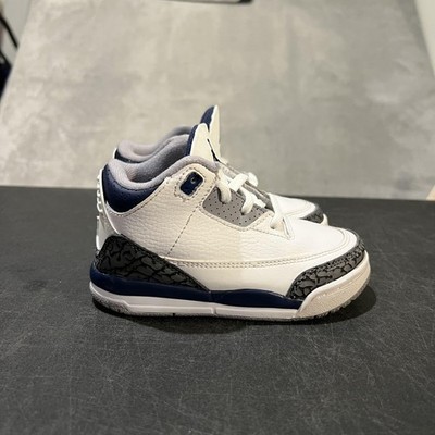 Air Jordan 3 Retro Shoes Toddler 8C Midnight Navy Elephant Print