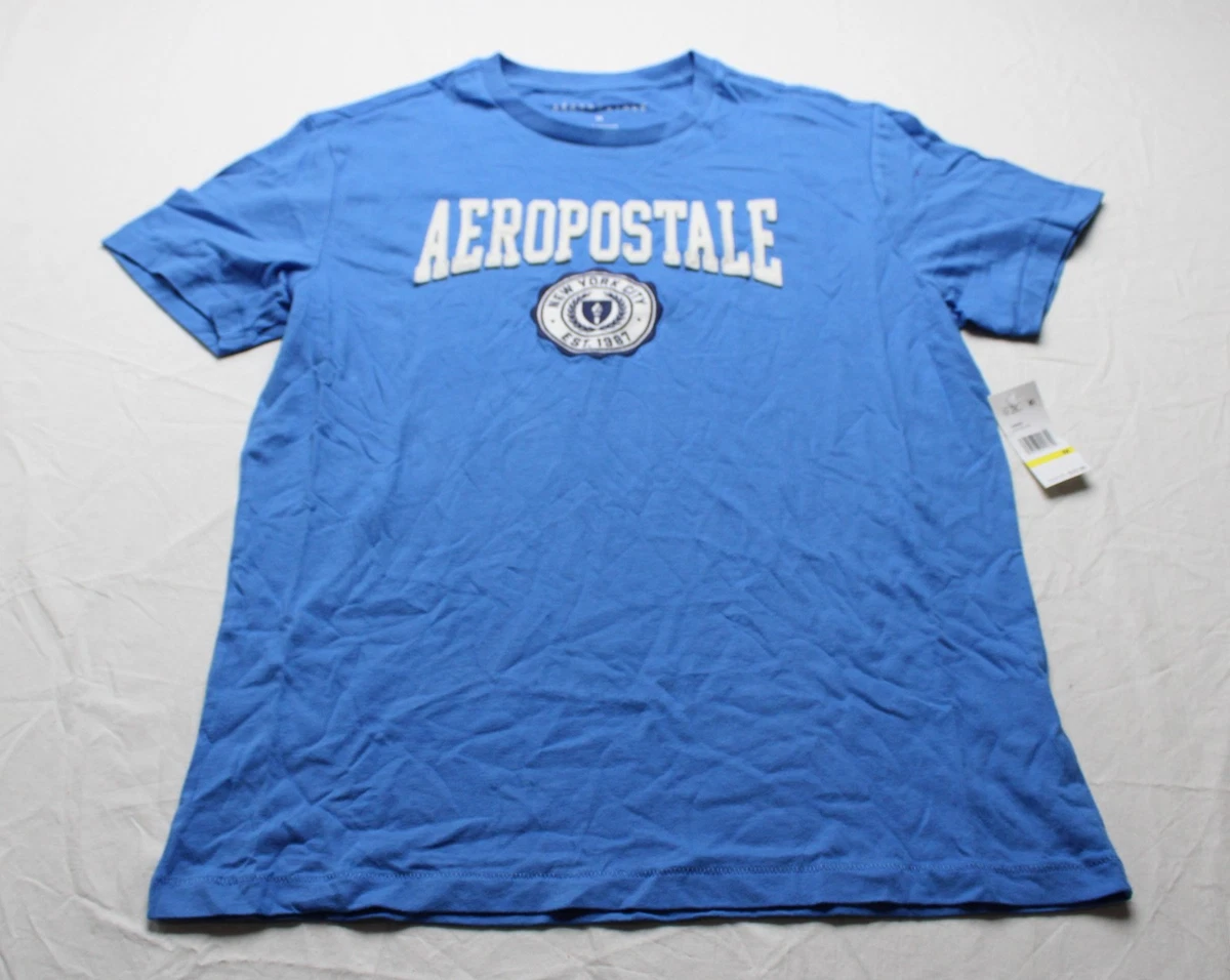 T-shirt Homme Aeropostale - Gris - Taille S - Manches Courtes - Col Rond - Occasion