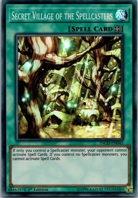 TCG YU GI OH Karte Secret Village of the Spellcasters INCH-EN043 Super Rare