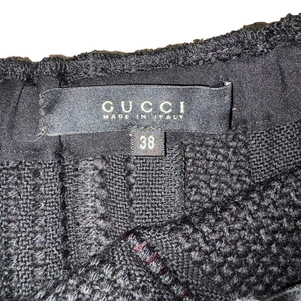 GUCCI 2002 AW Tom Ford Fur Knit Skirt Women’s Size M Vintage Authentic - Image 4 of 4