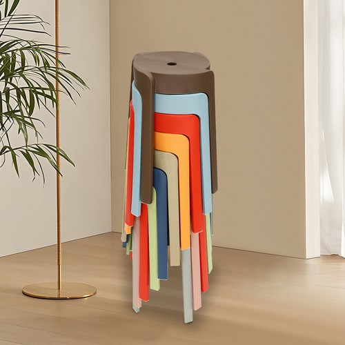 10Pack 18" Stackable PP Barstool Set Dining Table Chair Counter Height Stool - Picture 17 of 21