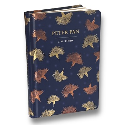 PETER PAN by J M Barrie Deluxe Illustrated Hardcover Gilded with Bookmark Book