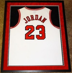 michael jordan framed jersey
