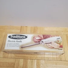 Traditions by Proctor Silex White Electric Carving Knife Model 74388 