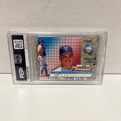 Ivan Rodriguez Autographed Signed 1992 Fleer Ultra RK Card #139 PSA Auth Slab - Picture 5 of 5