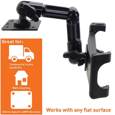 ChargerCity Heavy Duty ''ELD'' Hard Install Tablet Smartphone Aluminum Alloy Mount