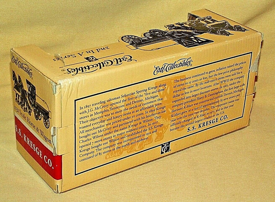 KRESGE BANK HORSE WAGON 1897 2ND SER 1:32 ERTL DIE CAST METAL 2002 COIN SAVINGS. - Image 2 of 4