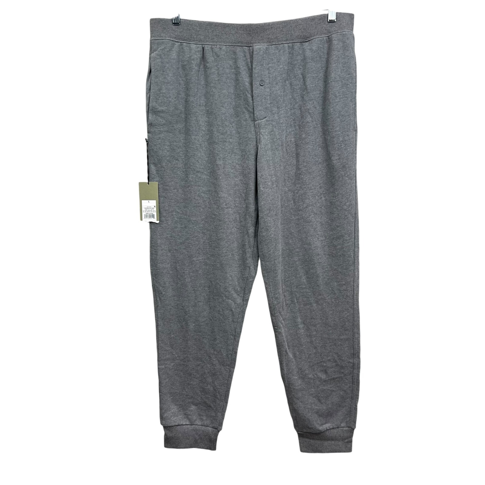 Goodfellow & Co Mens Thundering Gray Lounge Pants with Cuffed Hem and Pockets Size L