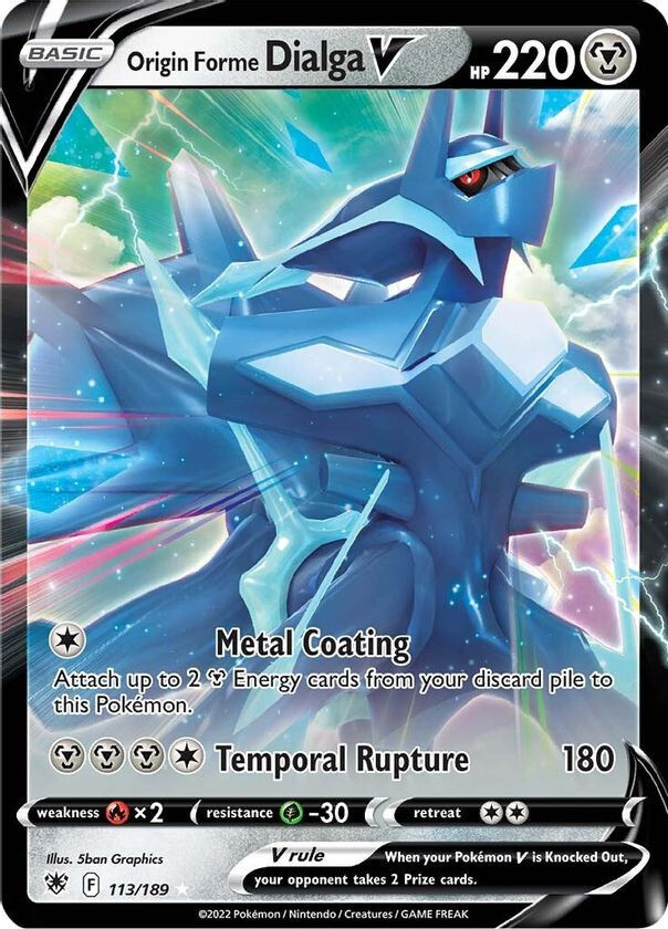 Origin Forme Dialga V - 113/189 - Pokemon Astral Radiance Ultra Rare Card NM