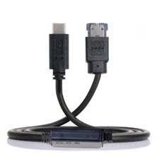 DC5V USB-C Type-C to Power Over eSATA Adapter USB3.0 to HDD/SSD eSATAp Converter