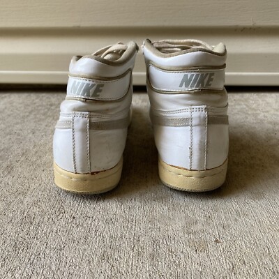 Men's Vintage 1985 Nike High Top Sneakers White Shoes Size 7 | eBay