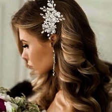 Bride Wedding Hair Comb Pearl Bridal Hair Piece Hair Accessories for Women an...
