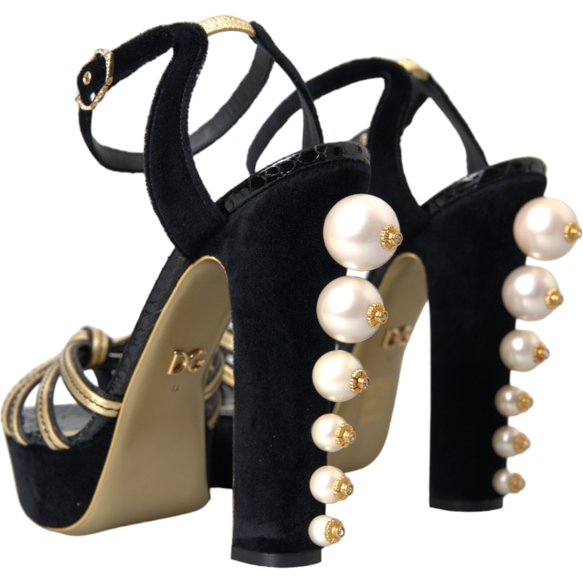 Dolce & Gabbana ゼブラ スパンコール パネル スカート ブラック Polka-dot chiffon calf-length dress with piqué details in