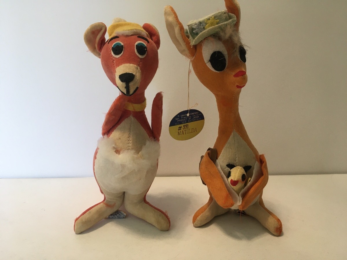 Dream Pets R. Dakin & Company With Tag 331 Matilda Kangaroo Orange