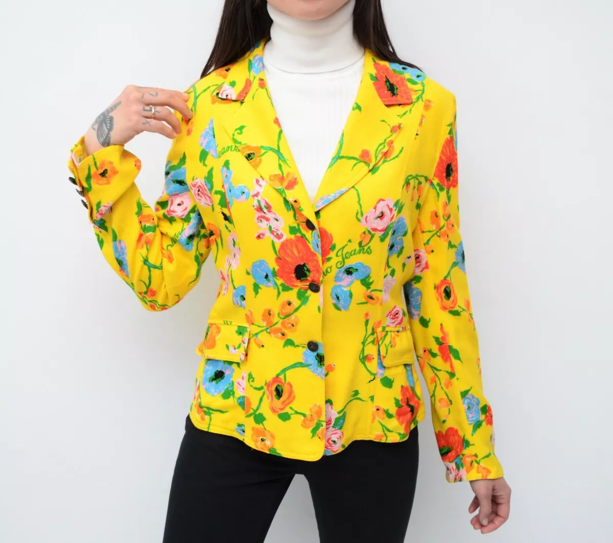 Womens floral hotsell blazer jacket