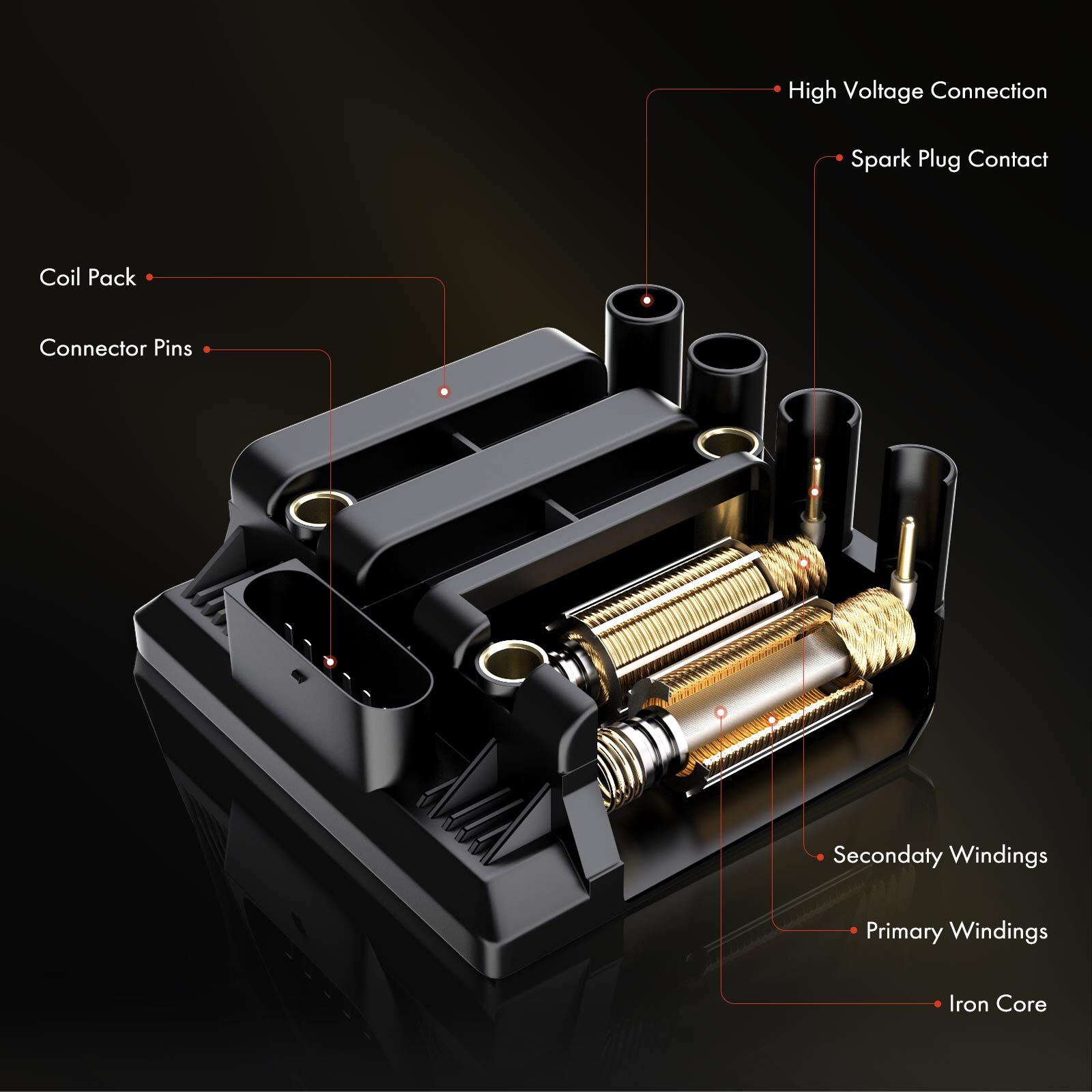 8x Ignition Coil for Aston Martin DBS 1969-1971 Vantage Virage Zagato 4.0L 5.3L
