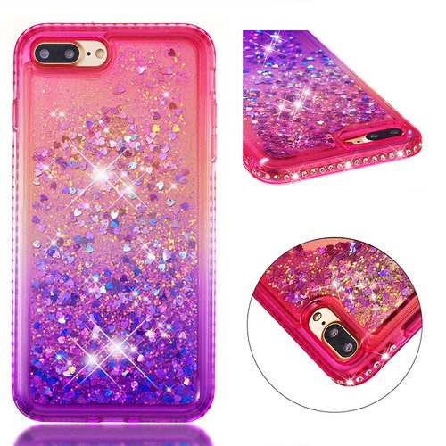 Flüssige dynamische Glitzer Treibsand Handyhülle für iPhone 8/7/6 Plus X/Xs/Xr/Xs Max - Bild 19 von 36
