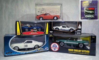 6 x Fords - 65 & 70 Mustang/65 Cobra/Ford GT/69 Shelby GT500/65 Shelby GT350
