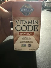 Garden Of life Vitamin Code RAW Iron 30ct. Exp: 10/25