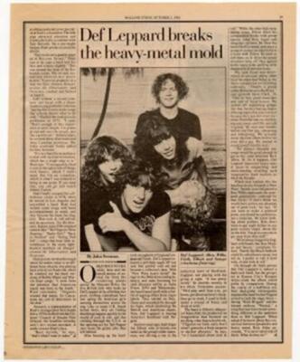 Def Leppard Interview/article 1980 RS-TYUI