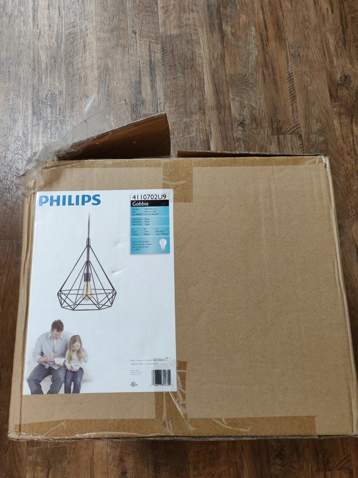 Philips Gabbia 4110702U9 Lámpara Colgante Bronce Engrasado Foto 2 de 4