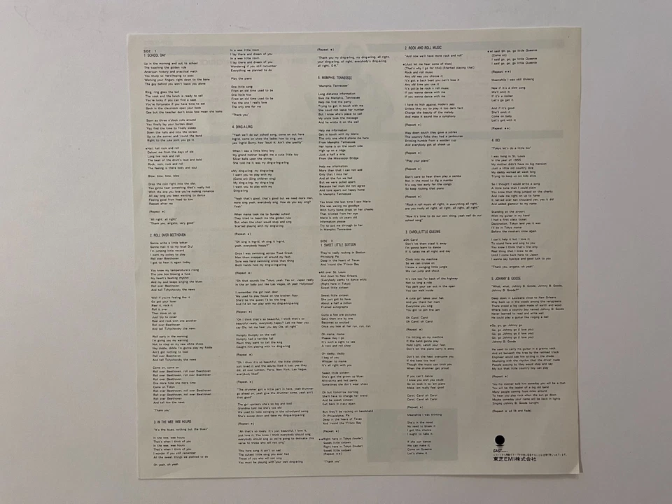 Chuck Berry - Tokyo Session - Vinyl Japan OBI - WTP-90072 Foto 4 de 4